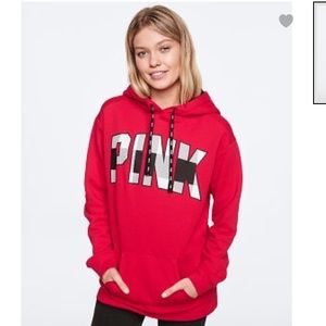 🚫SOLD🚫VS Pink Sherpa Lined Hood Campus Pullover